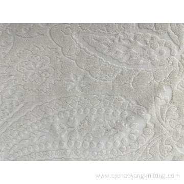 White printed polyester towel fabric